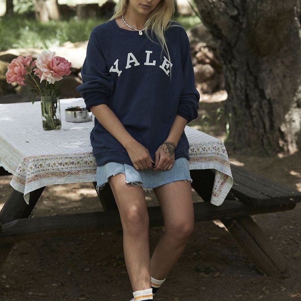 Free People x Retro Brand Yale Prep Sweatshirt 💙
